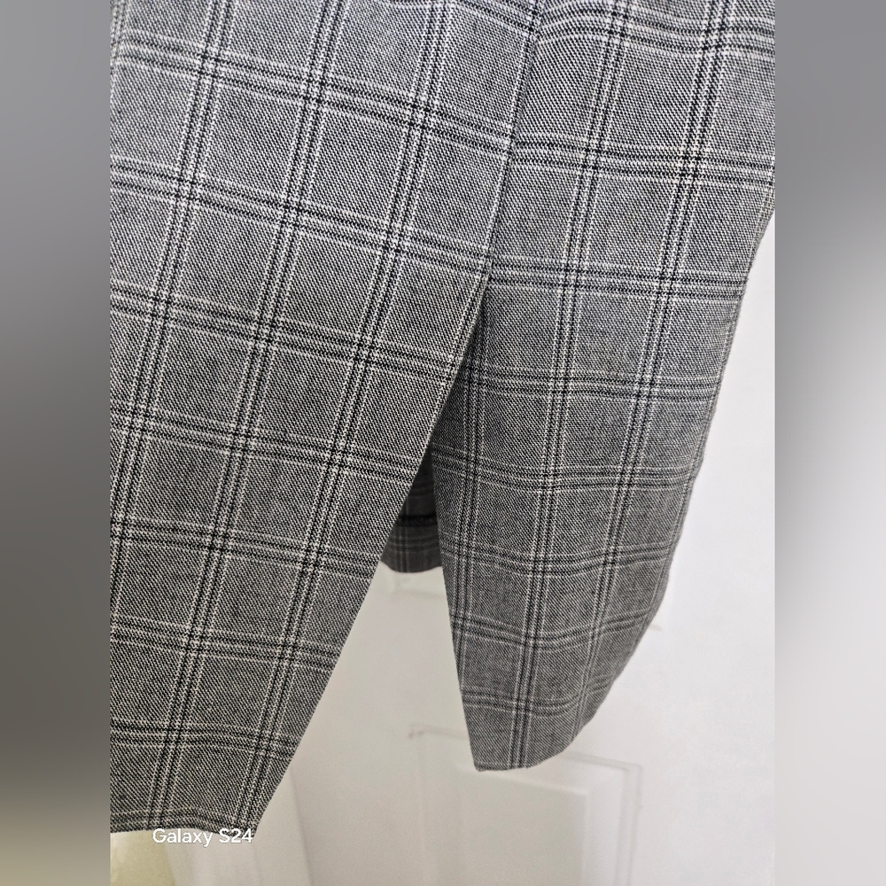 Banana Republic Gray Plaid Midi Dress Like New Cond. - Picture 8 of 8